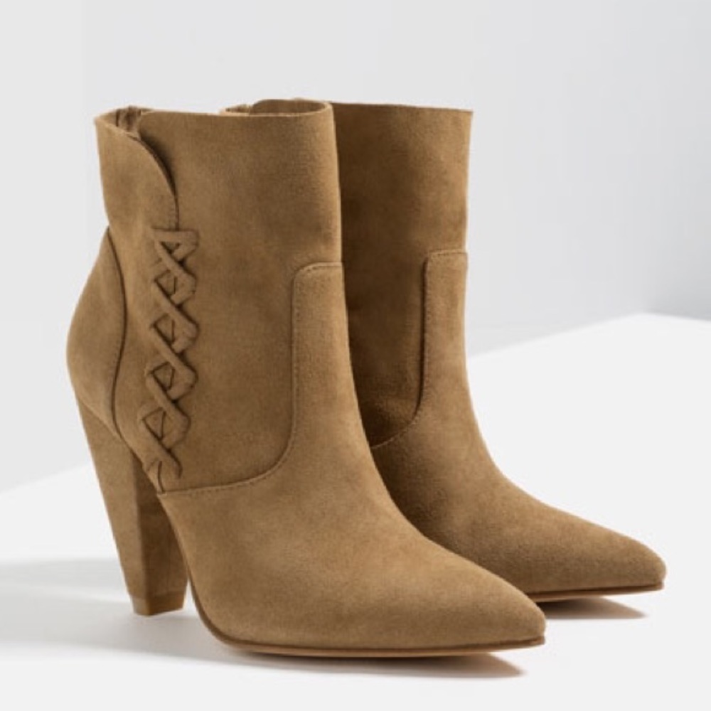 Zara leather boots